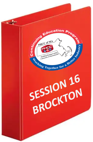 SESSION 16 - BROCKTON - CONTINUING EDUCATION - NOVEMBER 18th - DAVID GOODING, INC.