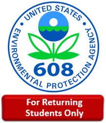 RETURNING STUDENTS EPA 608 CERTIFICATION TRAINING - DECEMBER 9th - WOBURN