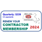 PHCC of MA Contractor Membership Dues Renewal 2024 - Quarterly Payments